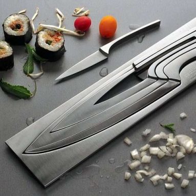 Stainless Steel Modern Knife Set
