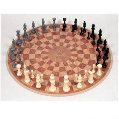 3 Player Round Chess Board
