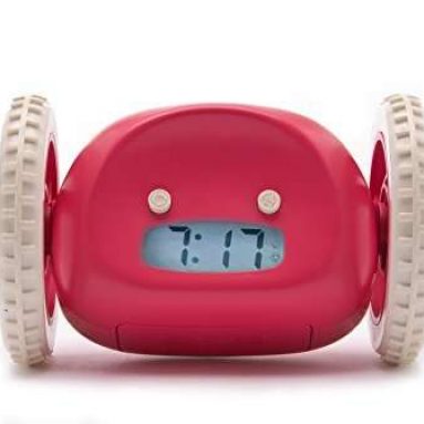 Runaway Alarm Clock On Wheels