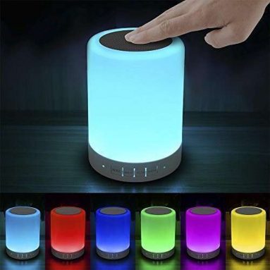 Touch Bedside Lamp with Bluetooth Speaker