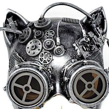 Steampunk Cat Mask Mechanical Half Cat Woman