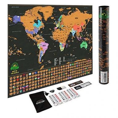 Scratch Off World Map Poster